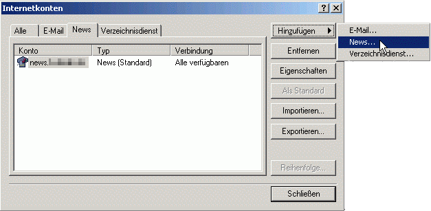 Hinzuf&uuml;gen / News